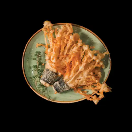 15. Enoki Pilz Tempura (2 Stück)